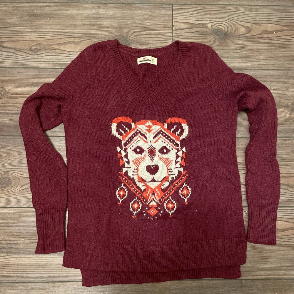 Hollister XS Women Lion Sweater